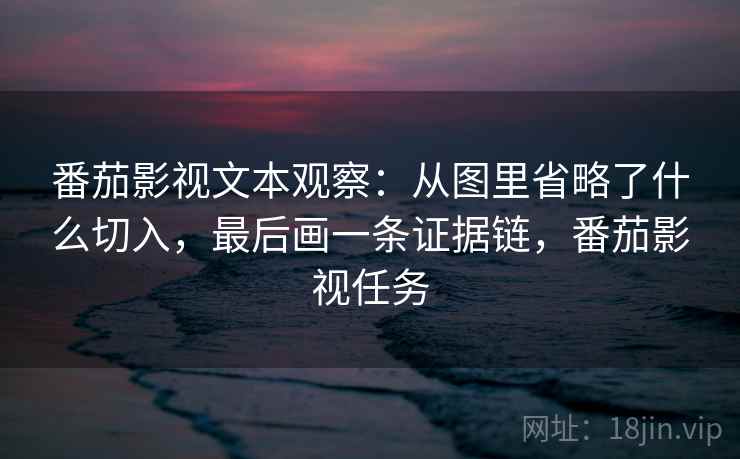 番茄影视文本观察：从图里省略了什么切入，最后画一条证据链，番茄影视任务